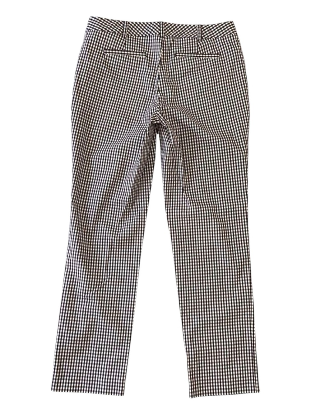 Michael Kors trouser pants Wellesley ankle fit mid rise straight black white 6